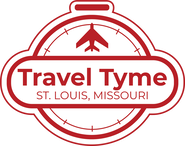 Top half of Travel Tyme logo
